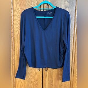 Lane Bryant Deep Blue Long Sleeve Tee